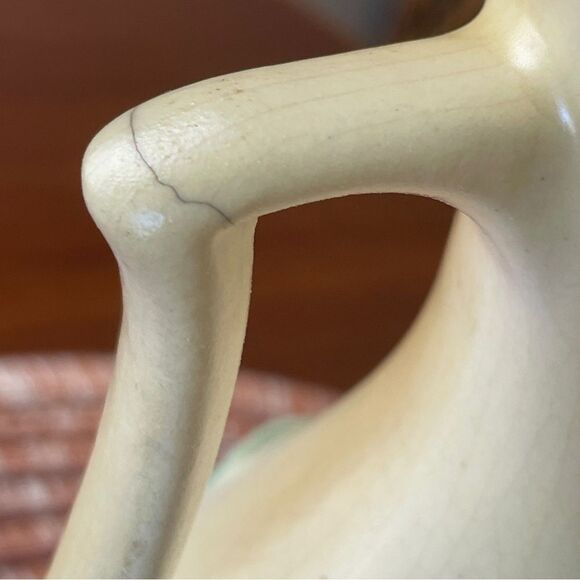 Vintage Hull Art Floral Double Handle Pottery Vase Pink Yellow Pink Green - Picture 8 of 14